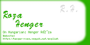 roza henger business card